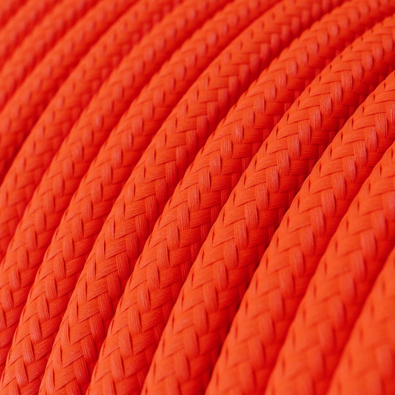 Textile cable Creative Cables, glossy fluo orange, 3-core