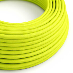 Textile cable Creative Cables, glossy fluo yellow, 3-core