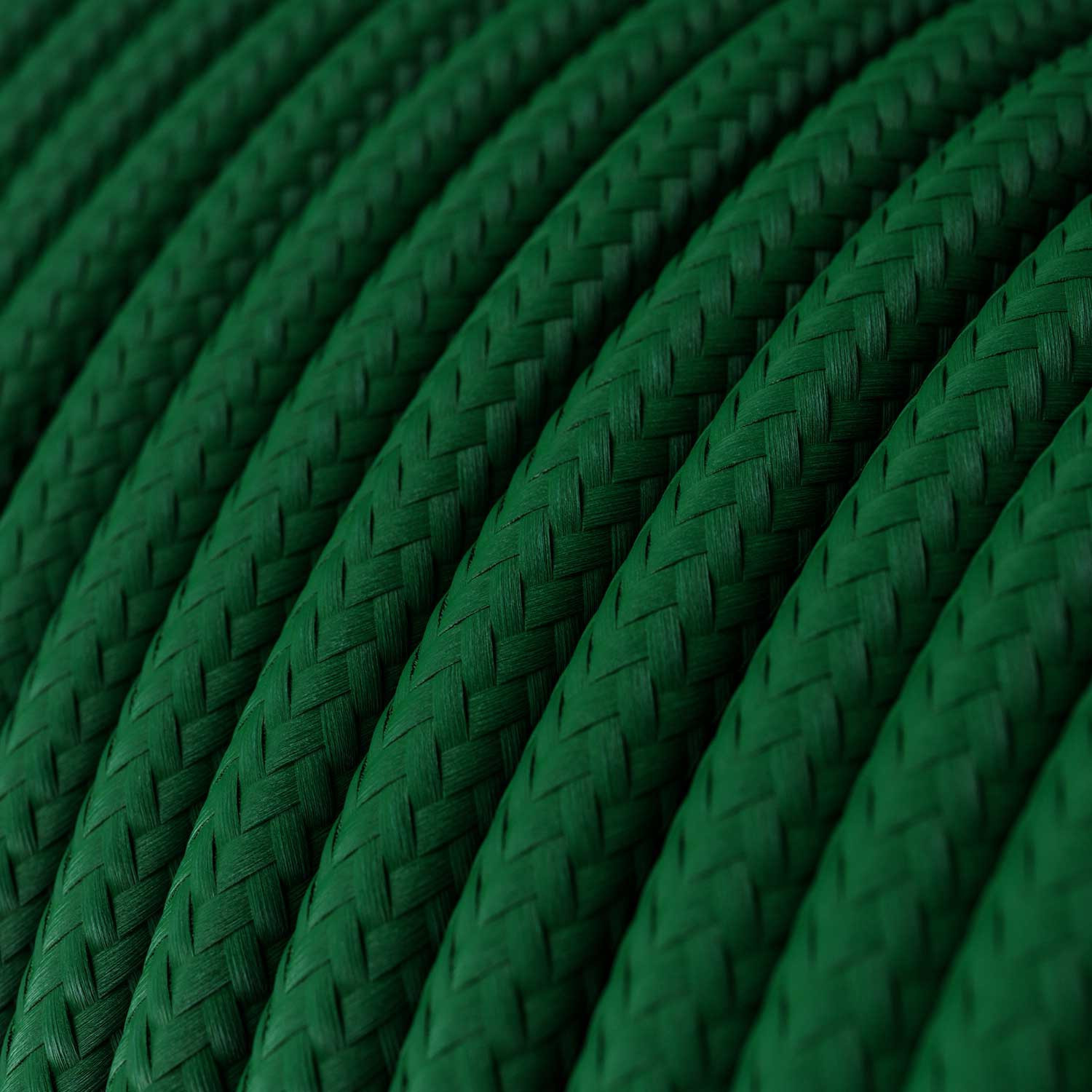 Textile cable Creative Cables, glossy forest green, 3-core