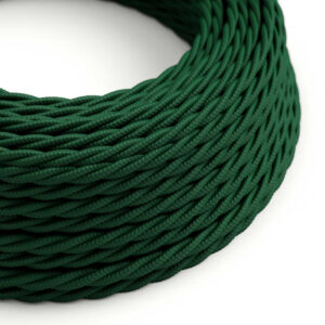 Textile cable Creative Cables, glossy forest green