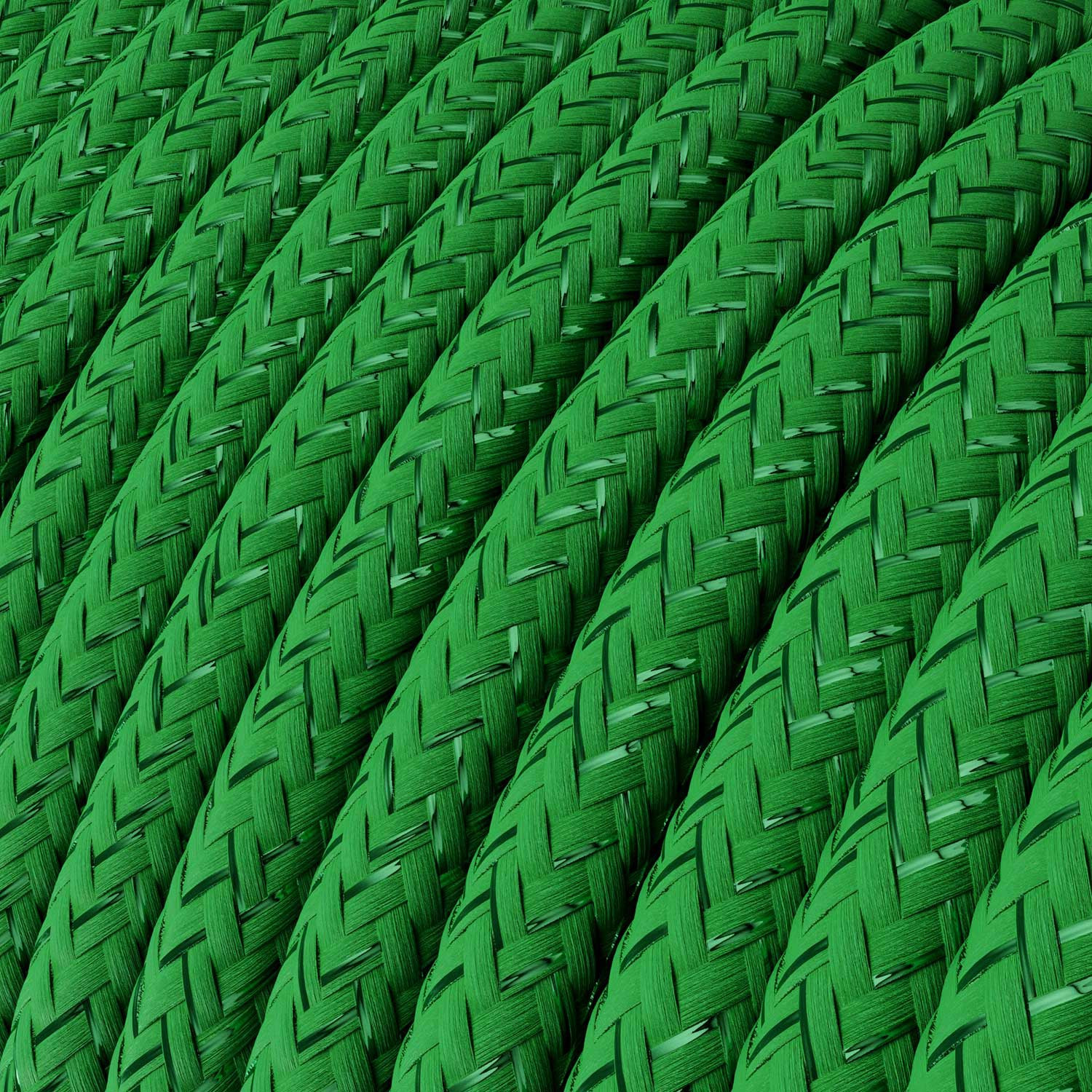 Textile cable Creative Cables, glossy hall green, 3-core