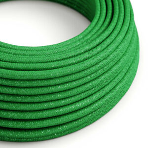 Textile cable Creative Cables, glossy hall green, 3-core