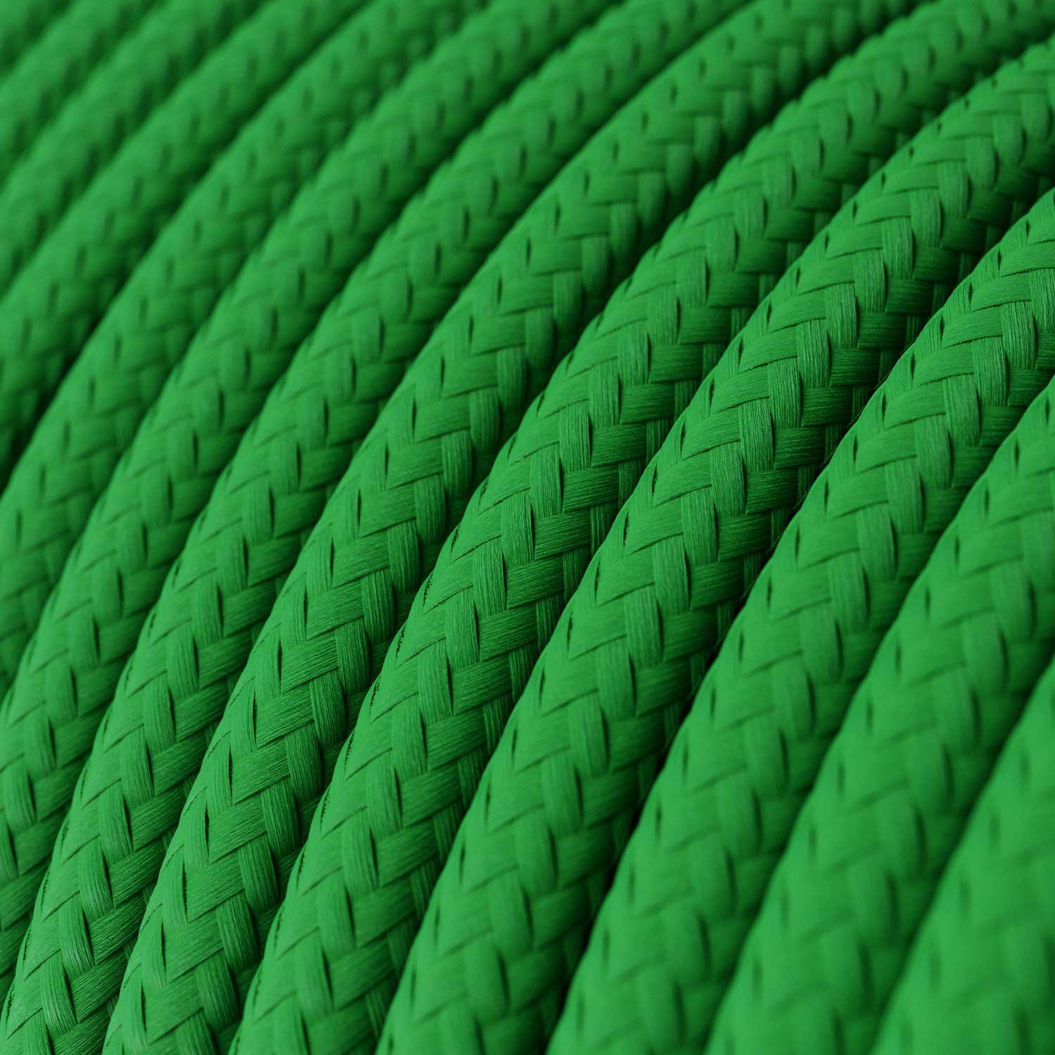Textile cable Creative Cables, glossy hall green, 3-core