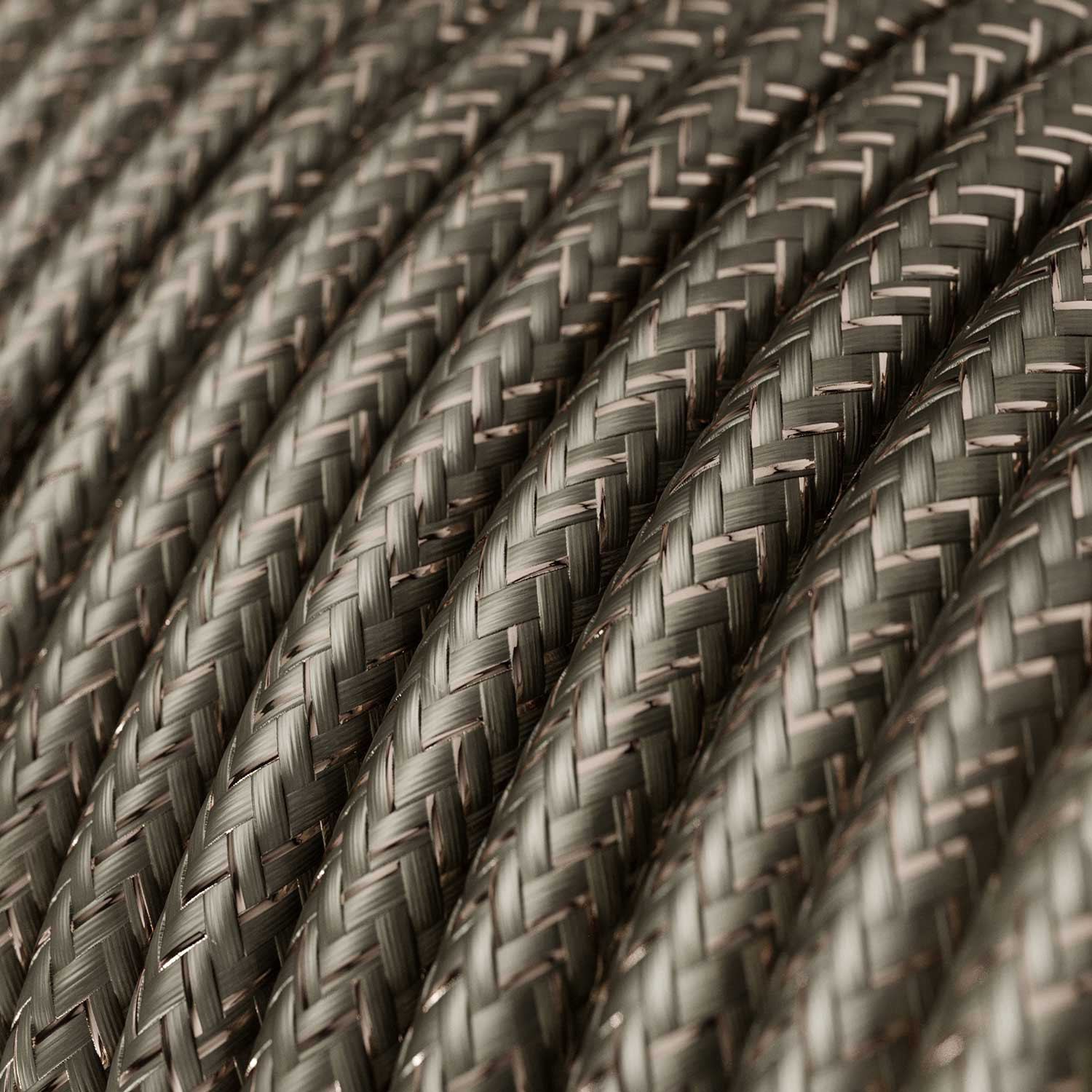 Textile cable Creative Cables, glossy grey, 3-core