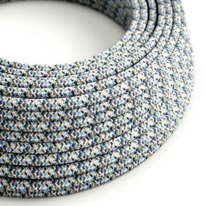 Textile cable Creative Cables, glossy ice pixel pattern, 3-core