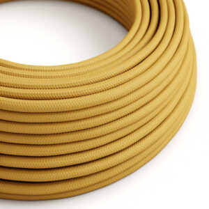 Textile cable Creative Cables, glossy mustard yellow, 3-core