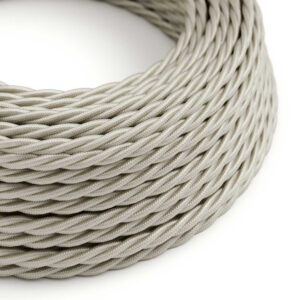 Textile cable Creative Cables, glossy mother-of-pearl white, 3-core