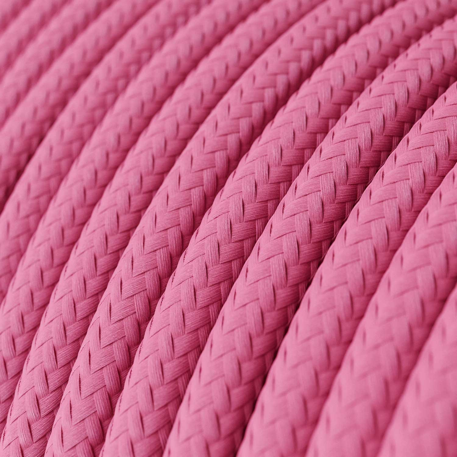 Textile cable Creative Cables, glossy pink fuchsia, 3-core