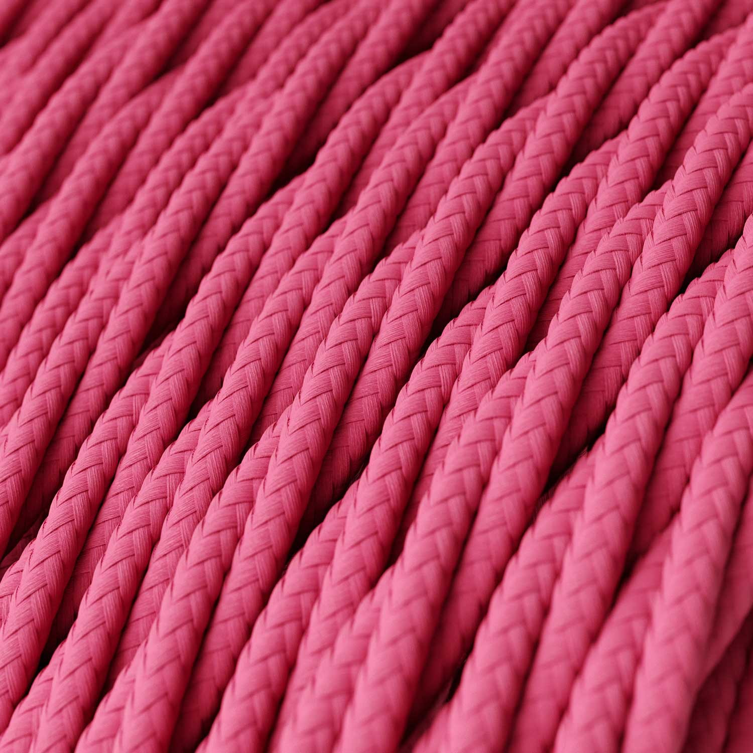 Textile cable Creative Cables, glossy pink fuchsia
