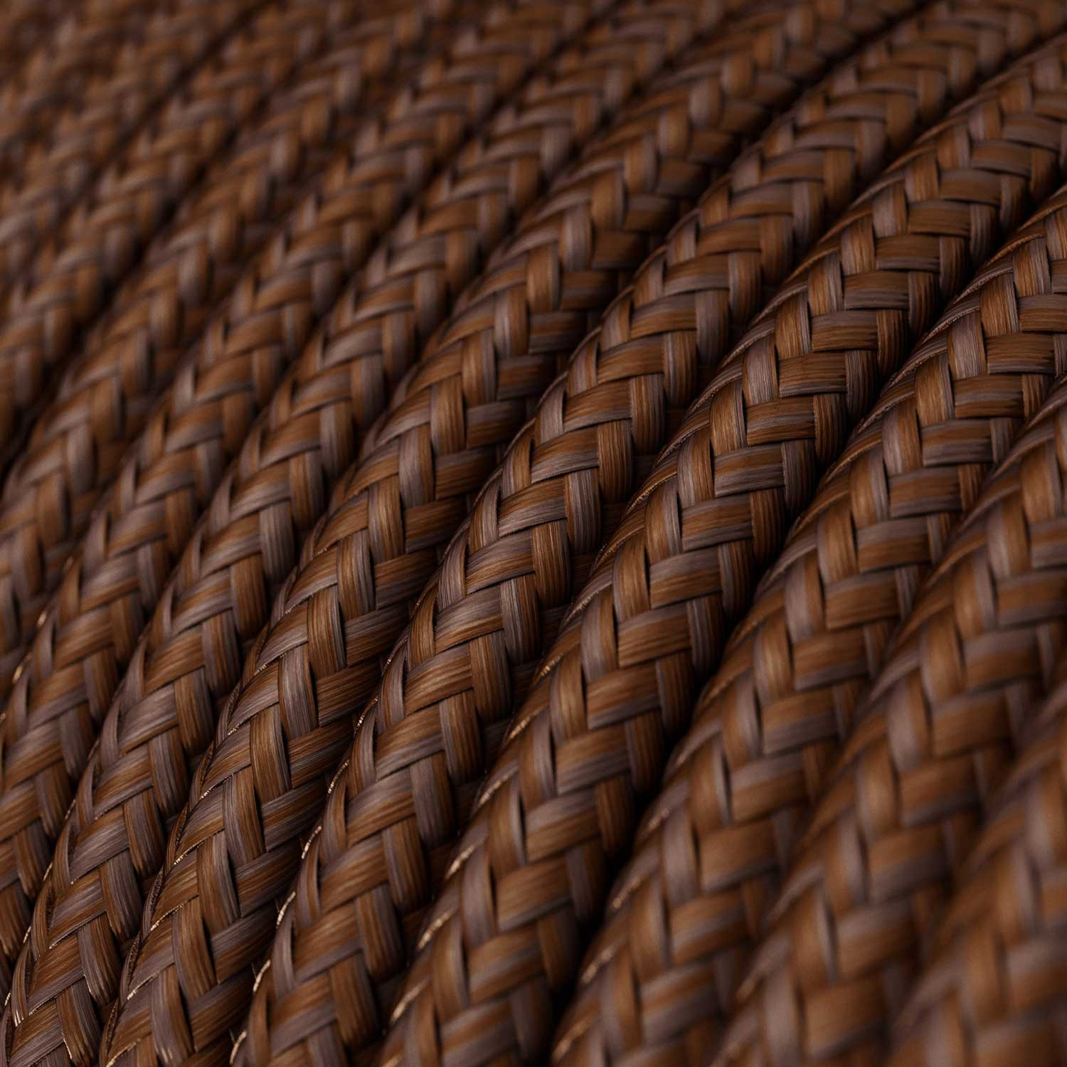 Textile cable Creative Cables, glossy rust, 3-core
