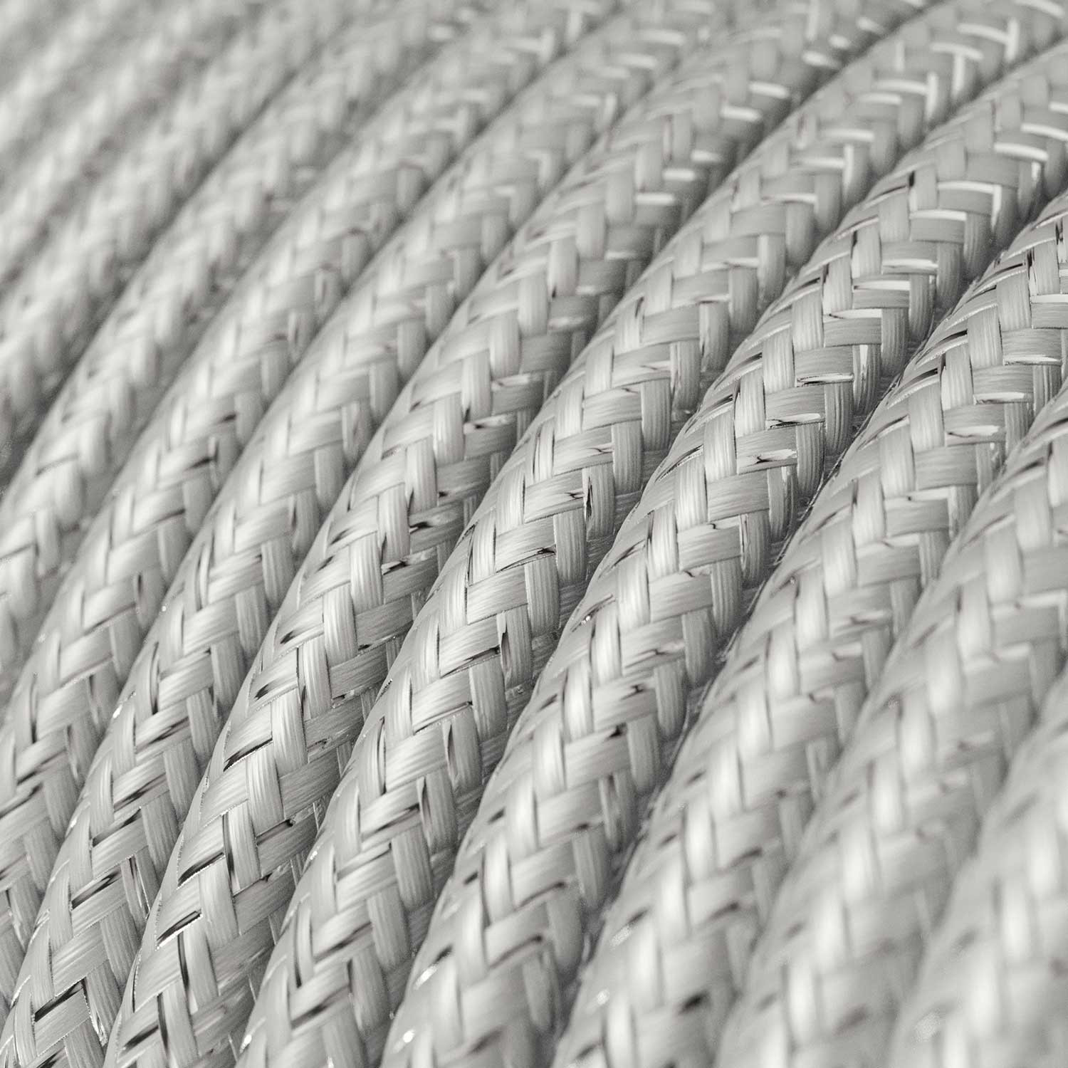 Textile cable Creative Cables, glossy silver, 3-core