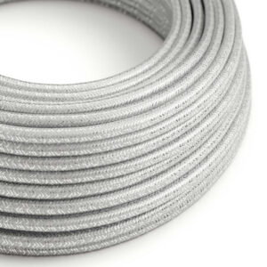Textile cable Creative Cables, glossy silver, 3-core