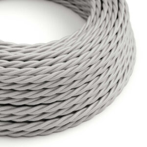 Textile cable Creative Cables, glossy silver, 3-core