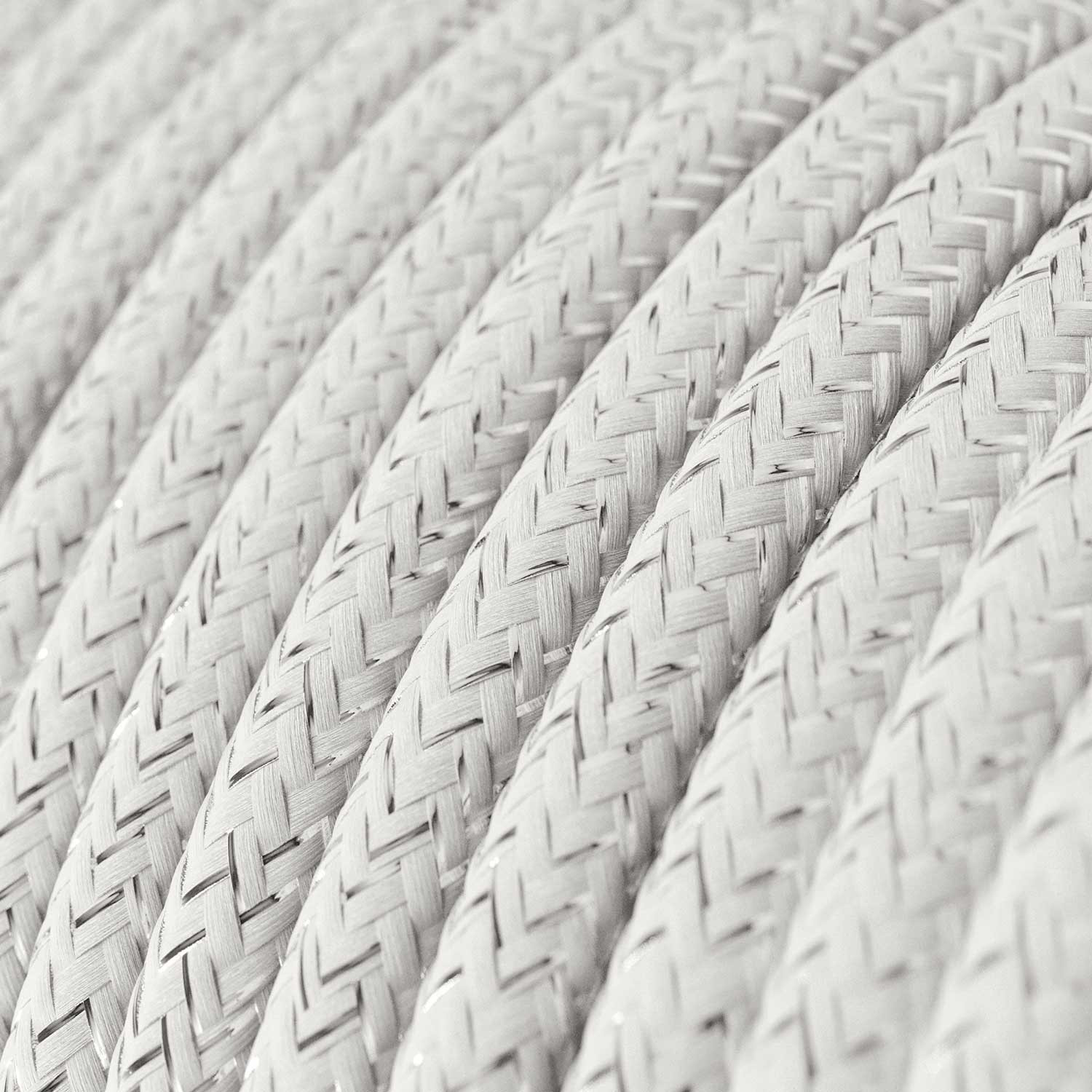 Textile cable Creative Cables, glossy white, 3-core