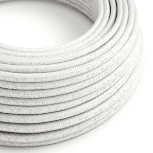 Textile cable Creative Cables, glossy white, 3-core