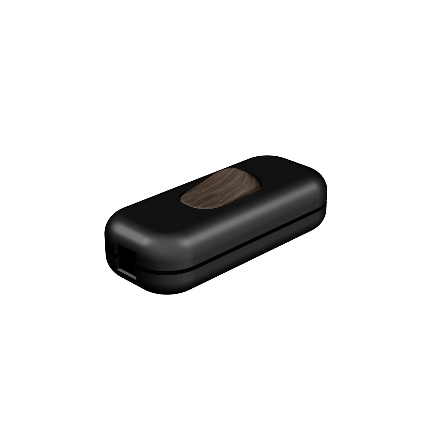 Included single-pole switch with button Creative Cables, wenge wood