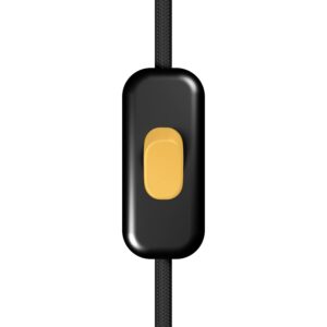 Included single-pole switch with button Creative Cables, mustard yellow