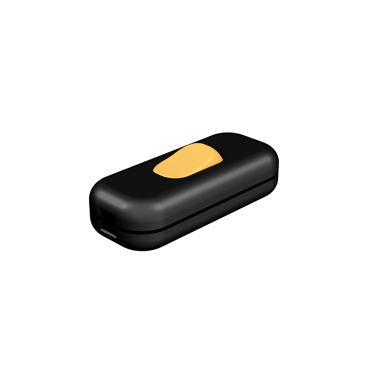 Included single-pole switch with button Creative Cables, mustard yellow