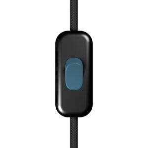 Included single-pole switch with button Creative Cables, petrol blue
