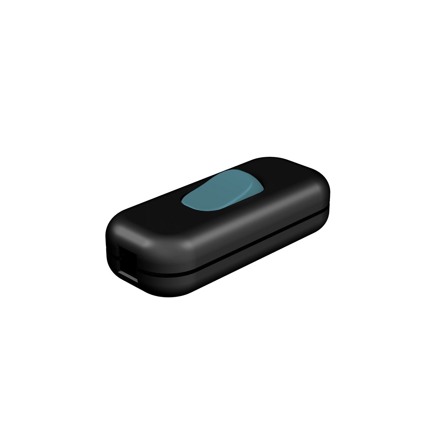 Included single-pole switch with button Creative Cables, petrol blue