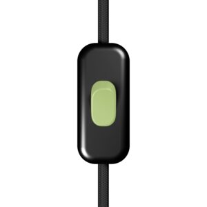 Included single-pole switch with button Creative Cables, pastel green