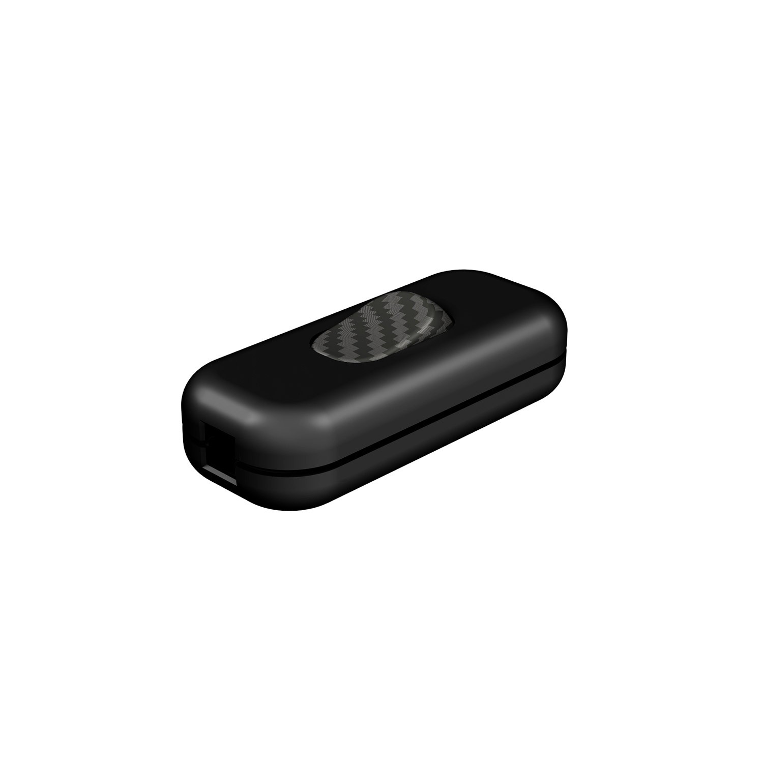 Included single-pole switch with button Creative Cables, Carbon fiber effect