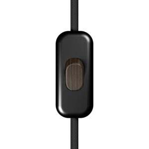 Included single-pole switch with button Creative Cables, wenge wood