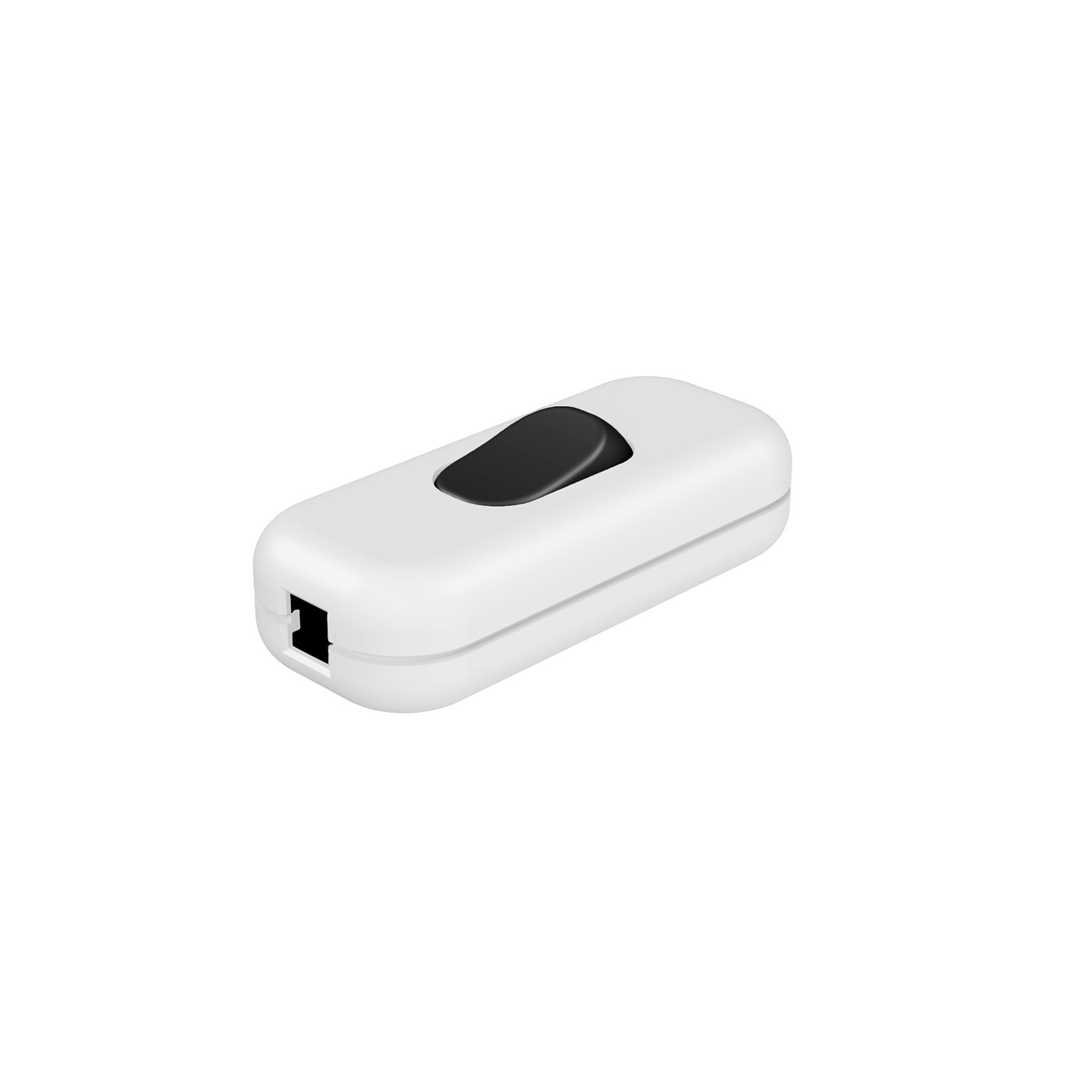 Included single-pole switch with button Creative Cables, black
