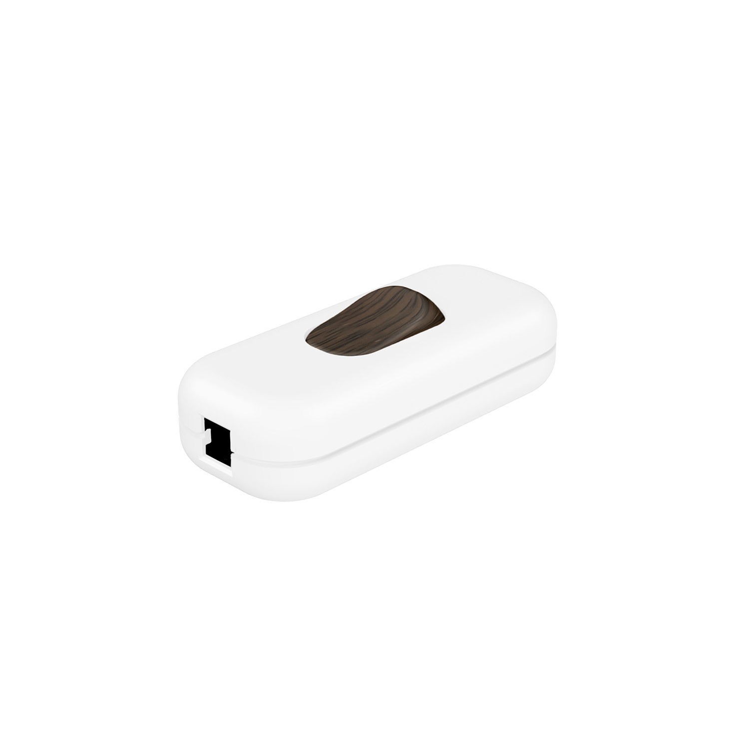 Included single-pole switch with button Creative Cables, wenge wood