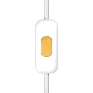 Included single-pole switch with button Creative Cables, mustard yellow