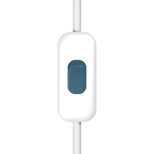 Included single-pole switch with button Creative Cables, petrol blue