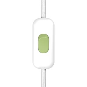 Included single-pole switch with button Creative Cables, pastel green