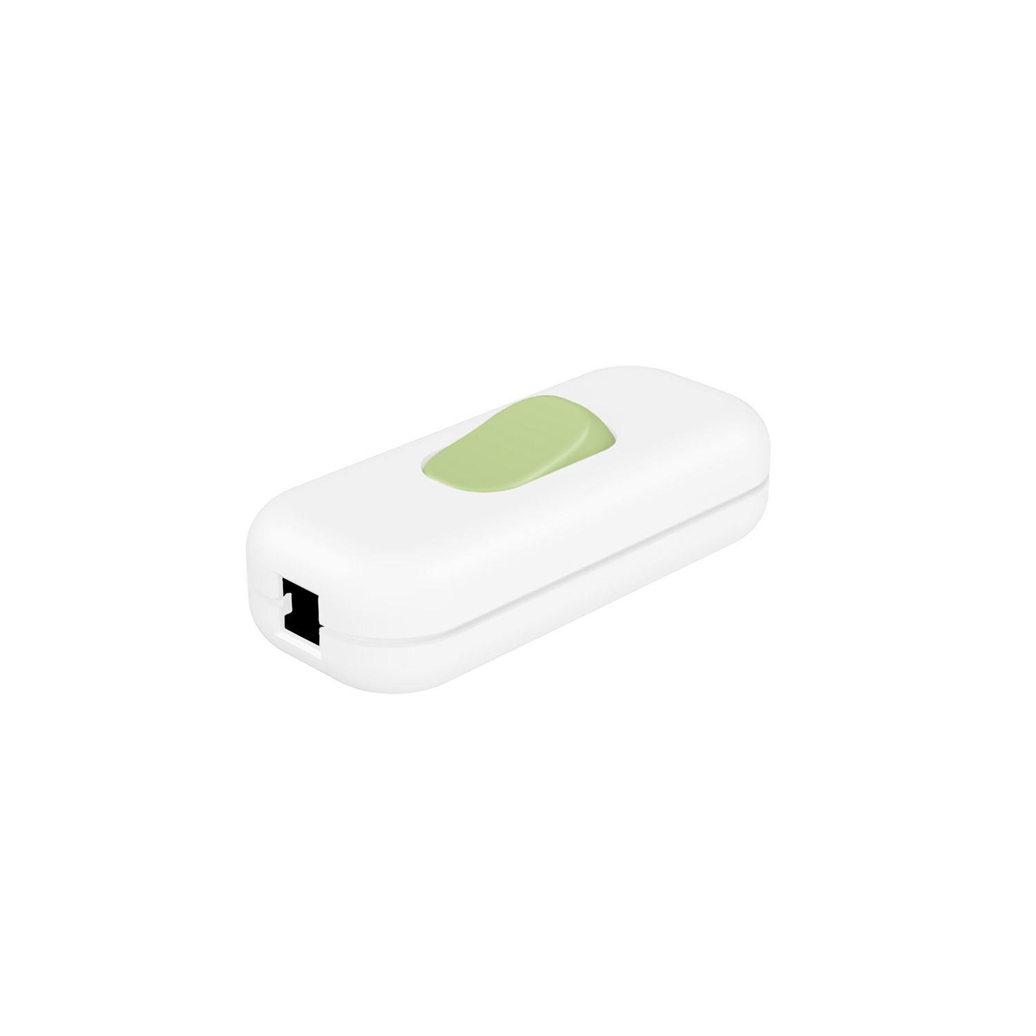 Included single-pole switch with button Creative Cables, pastel green