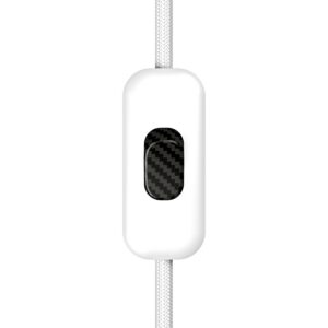 Included single-pole switch with button Creative Cables, Carbon fiber effect