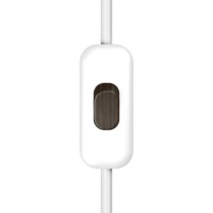 Included single-pole switch with button Creative Cables, wenge wood