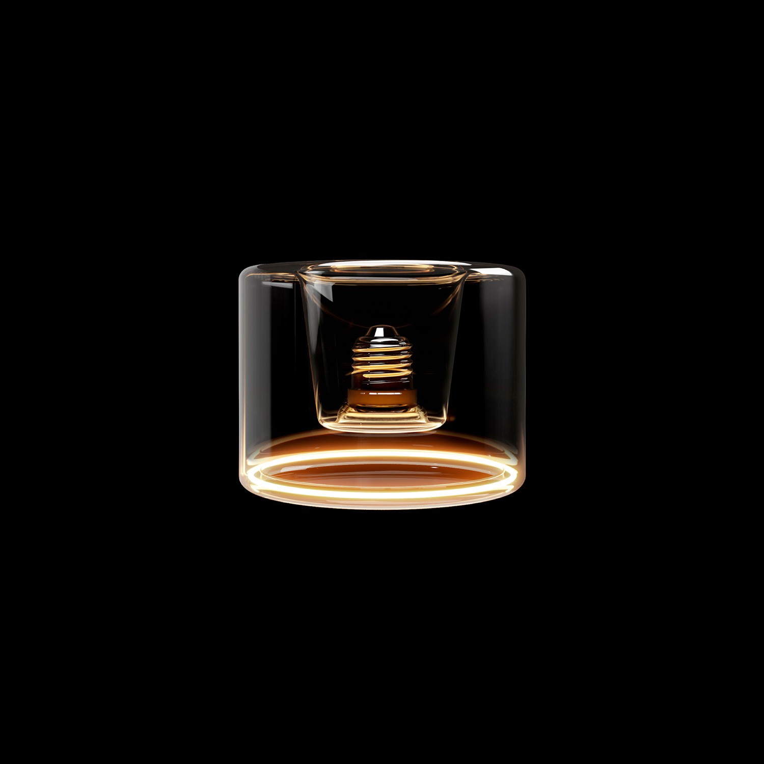 LED bulb Creative Cables ring, transparent, 6W 2200K E27