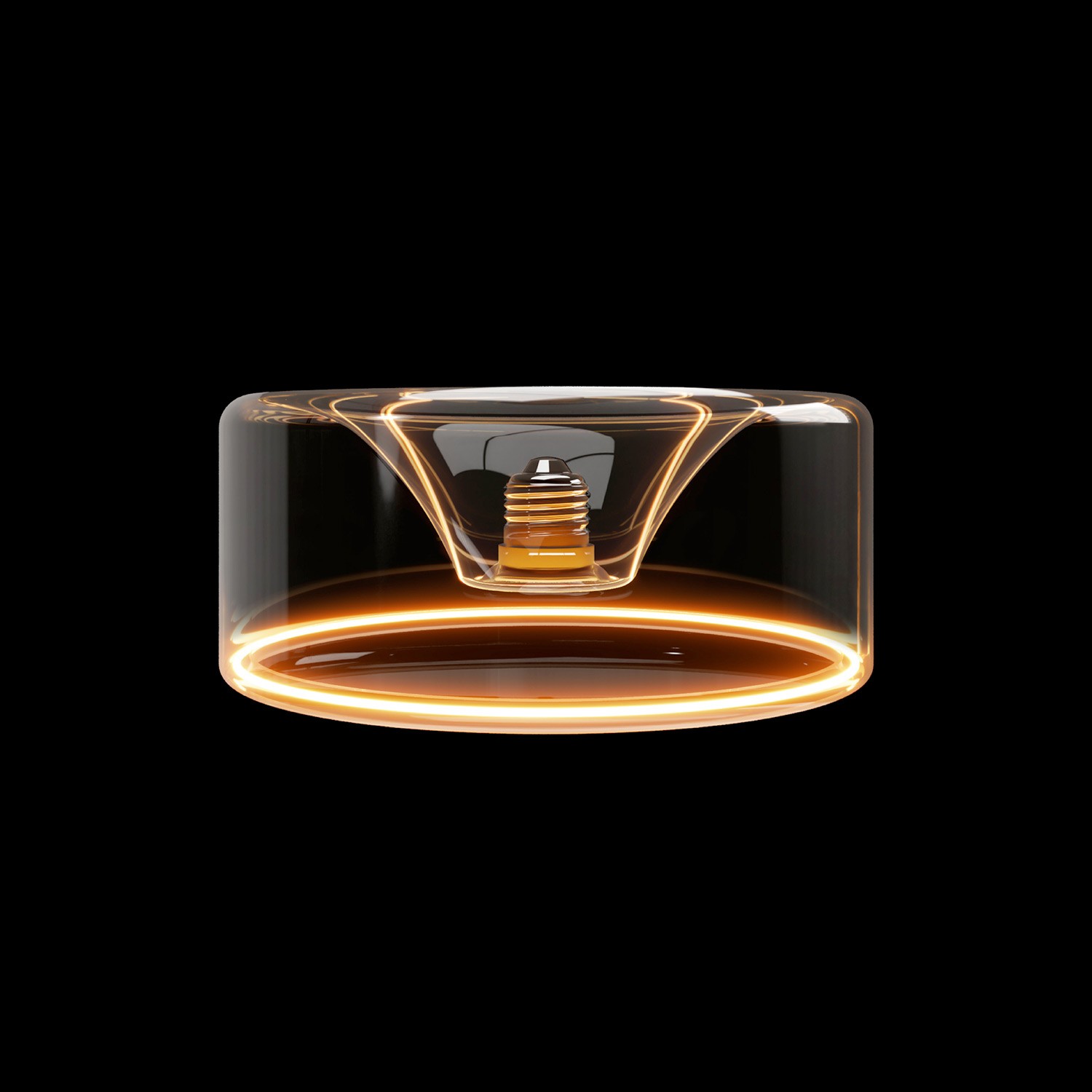 LED bulb Creative Cables ring, transparent, 6W 2200K E27
