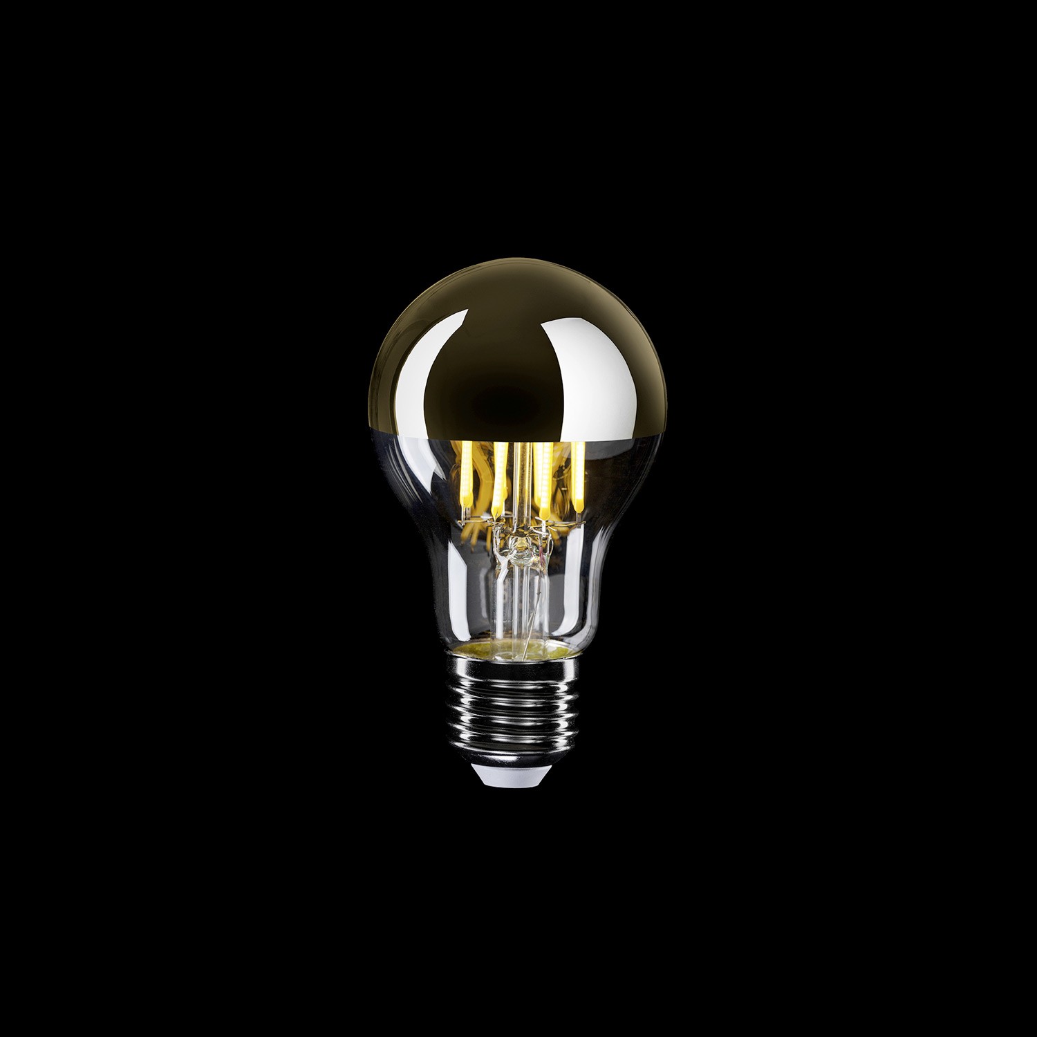 LED bulb Creative Cables half-sphere drop-shaped A60, gold, 7W 2700K E27