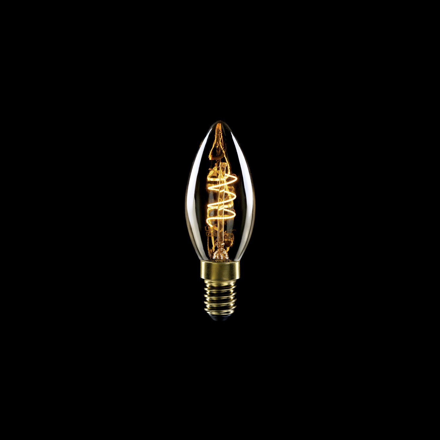 LED bulb Creative Cables candle, gold, 2.5W 1800K E14