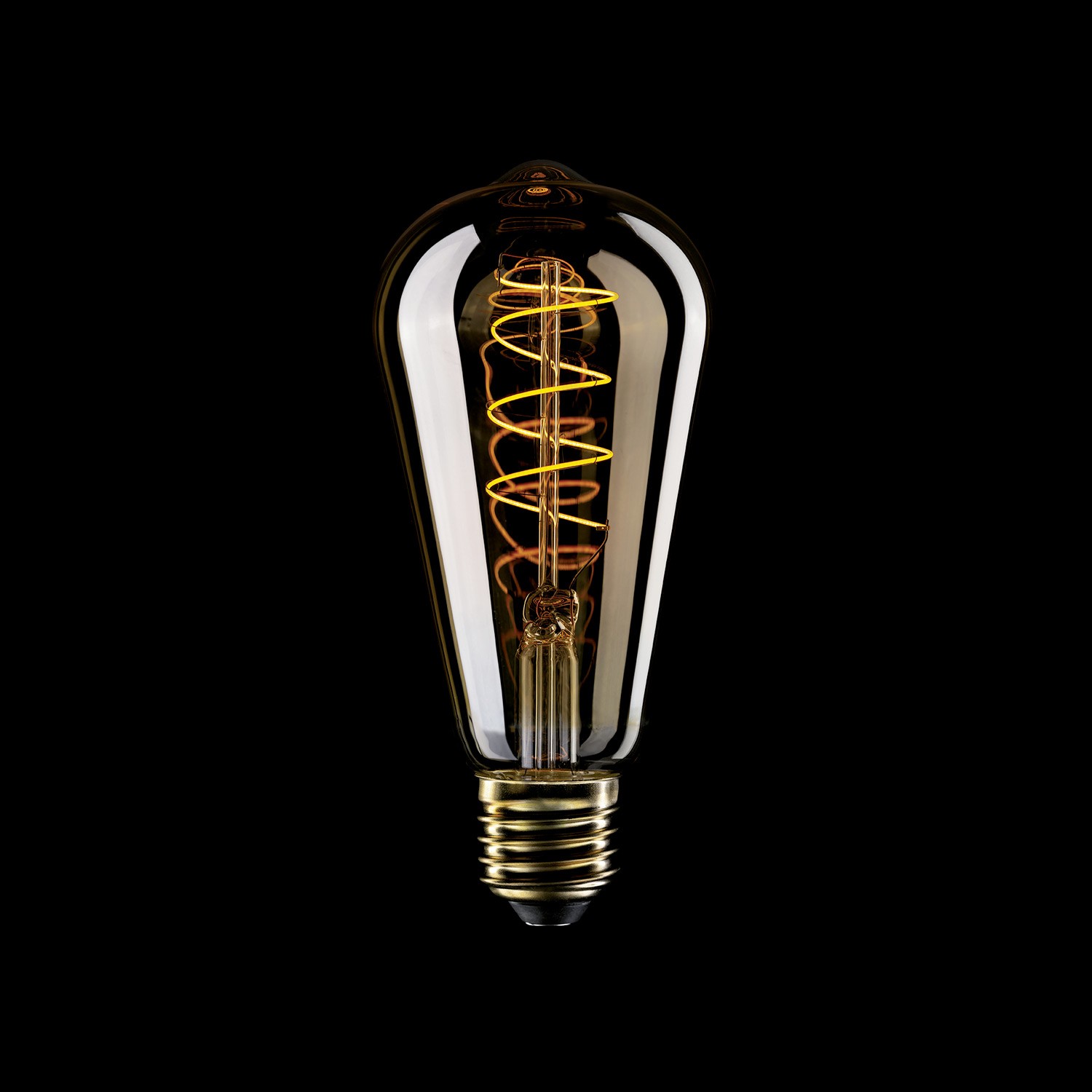 LED bulb Creative Cables Edison ST64, curved filament, gold, 4W 1800K E27