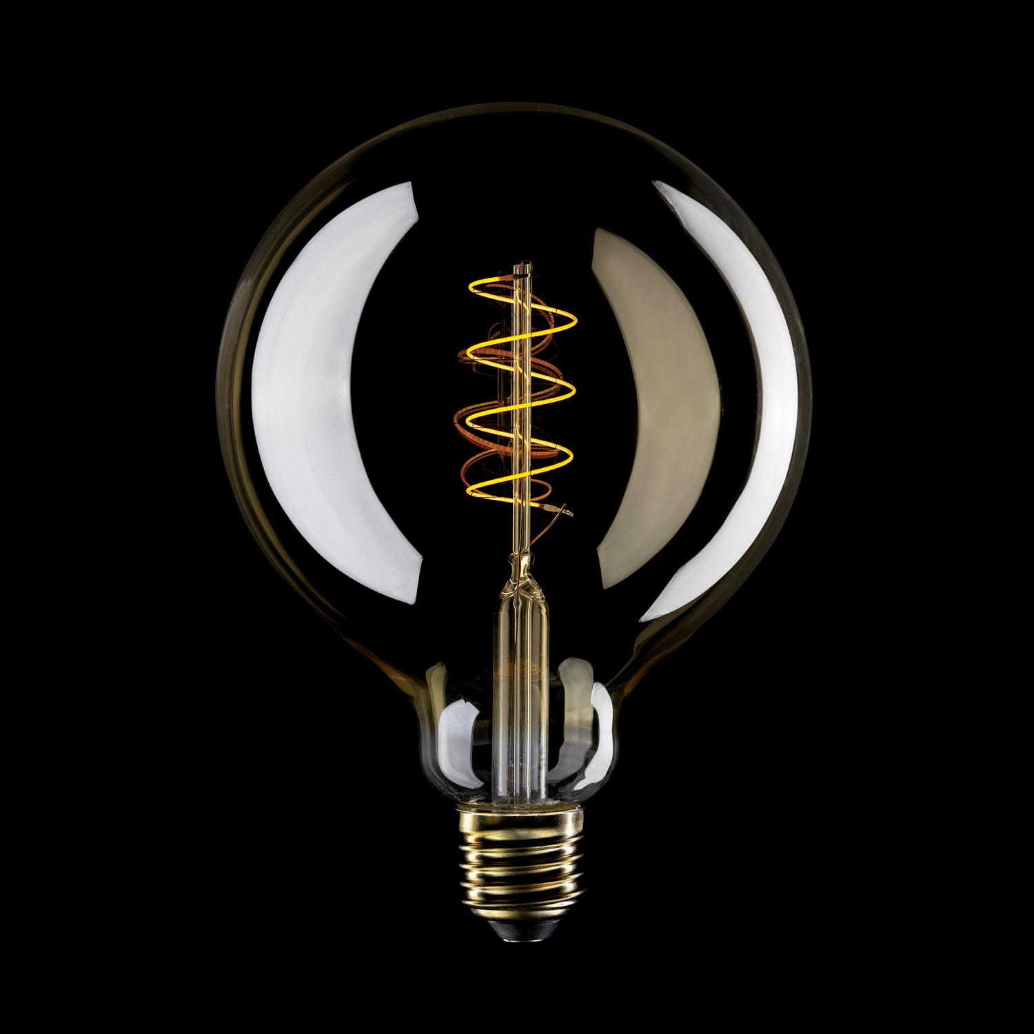 LED bulb Creative Cables ball G125, curved filament, gold, 4W 1800K E27