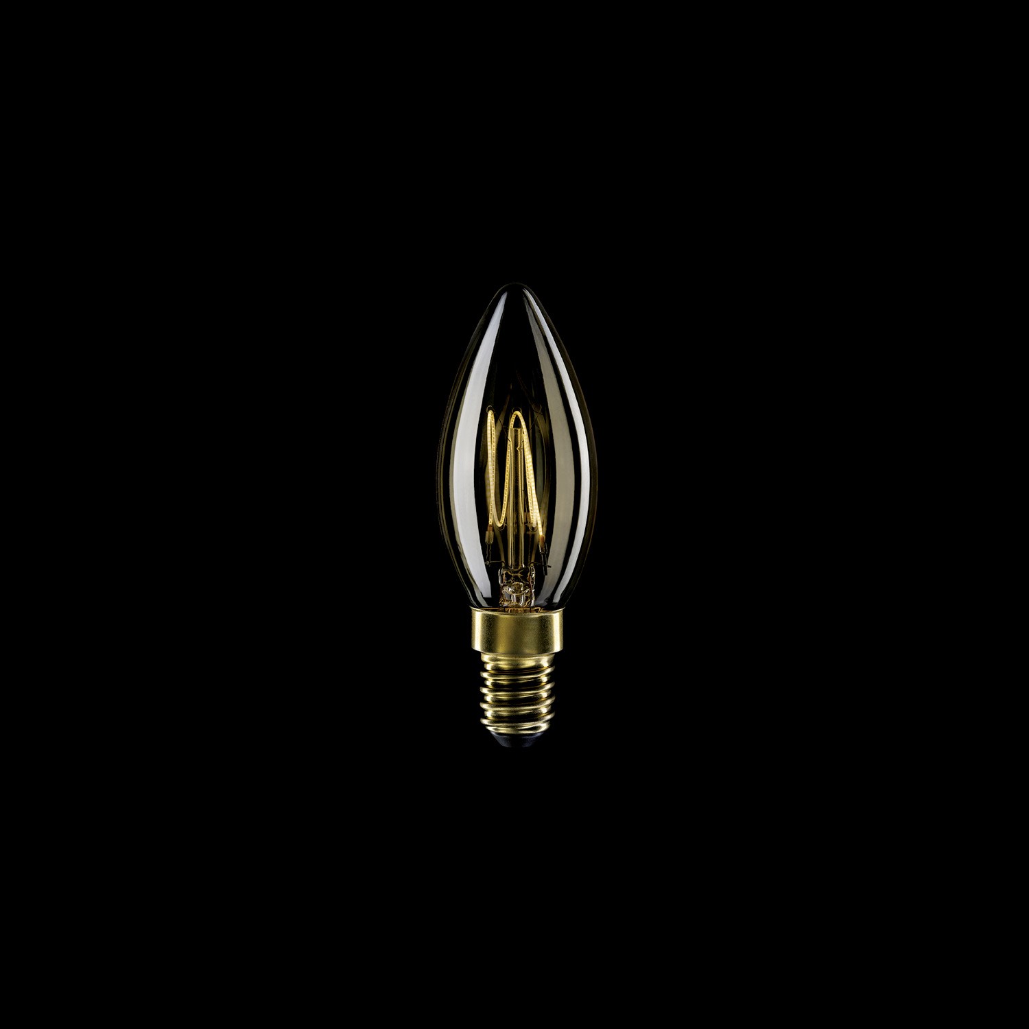 LED bulb Creative Cables candle, gold, 3.5W 2700K E14