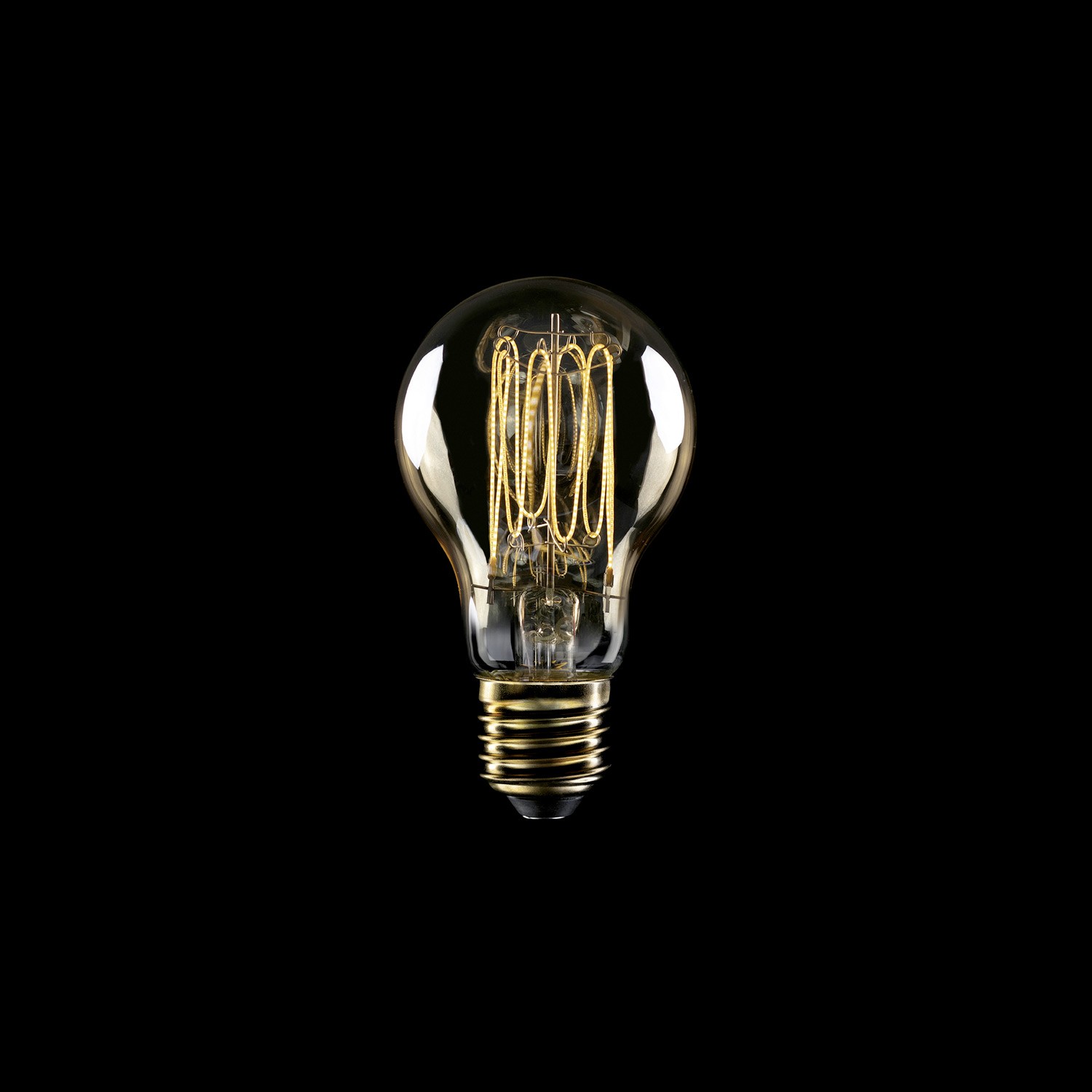 LED bulb Creative Cables drop-shaped, gold, 7W 2700K E27