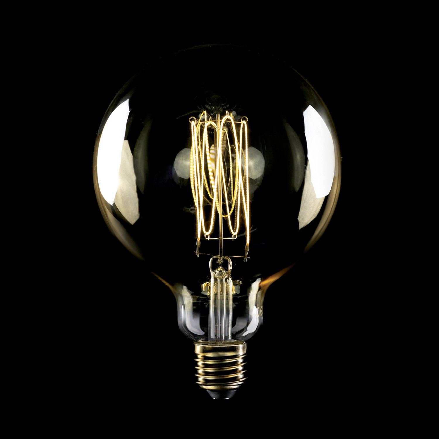 LED bulb Creative Cables ball, gold, 7W 2700K E27
