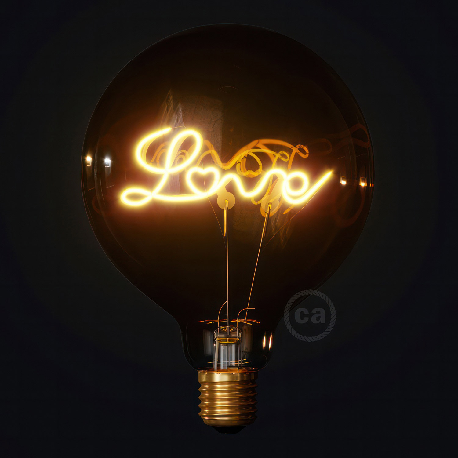 LED bulb Creative Cables ball, gold, 5W 2000K E27
