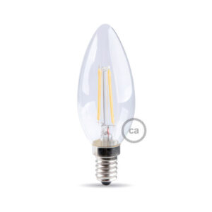 LED bulb Creative Cables olive shape, transparent, 4.5W 2700K E14