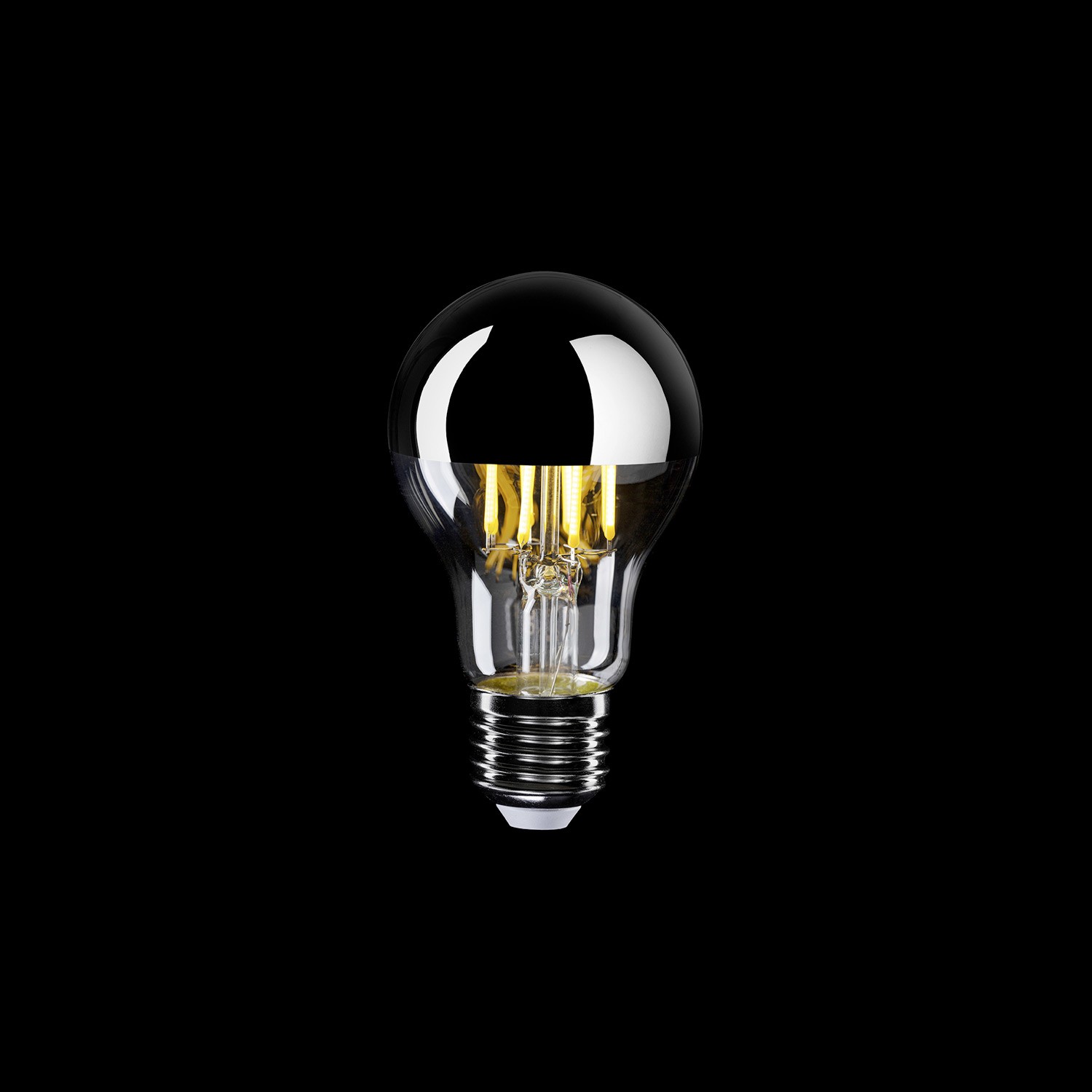 LED bulb Creative Cables drop-shaped, silver, 7W 2700K E27
