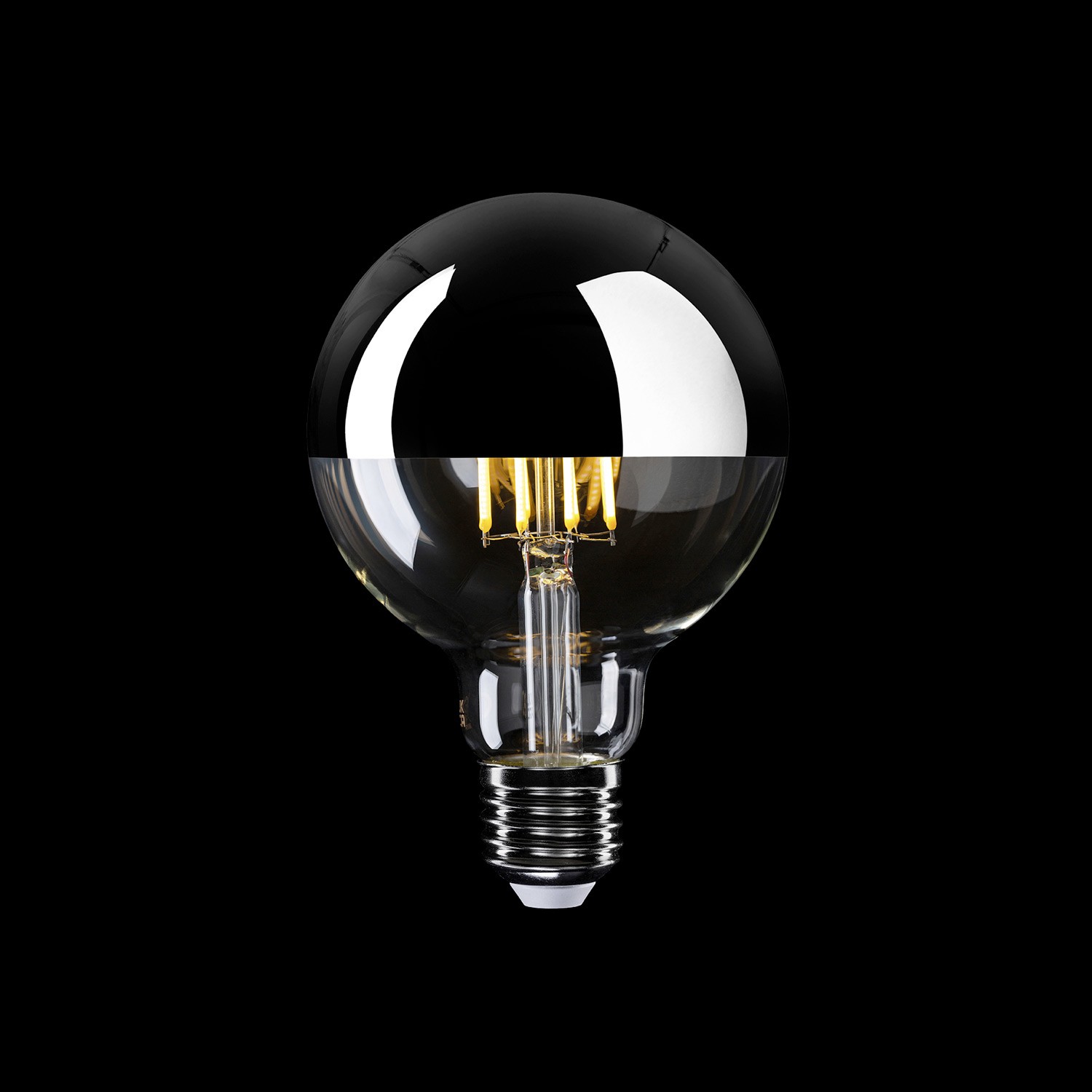 LED bulb Creative Cables ball, silver, 7W 2700K E27