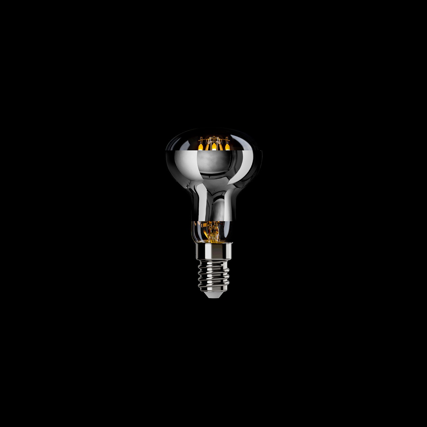 LED bulb Creative Cables mirror, silver, 4W 2700K E14