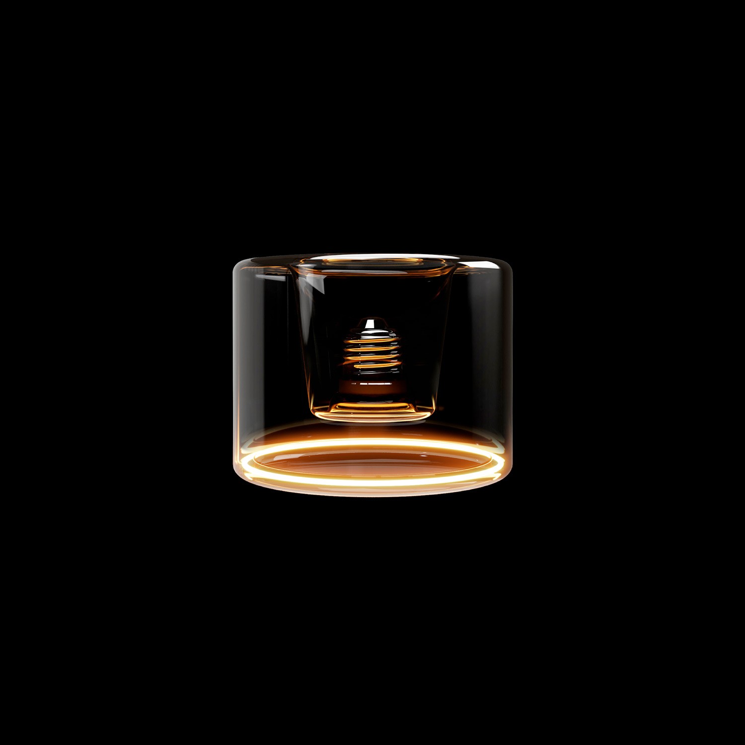 LED bulb Creative Cables ring, smoky, 6W 1900K E27